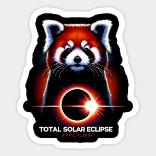 Sunlit Red Panda Eclipse: Fashionable Tee for Red Panda Lovers Sticker